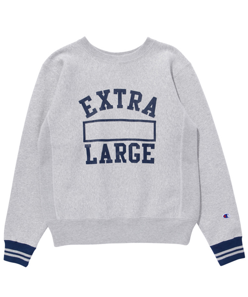 Champion（チャンピオン）の「XLARGE×Champion COLLEGIATE CREW NECK / チャンピオン（スウェット・メンズ・アッシュ/ブラック/ホワイト・LARGE/SMALL/MEDIUM/X-LARGE）」の3枚目の写真