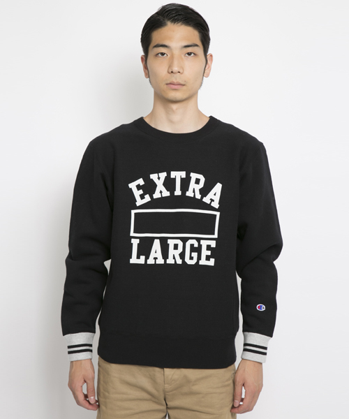 Champion（チャンピオン）の「XLARGE×Champion COLLEGIATE CREW NECK / チャンピオン（スウェット・メンズ・アッシュ/ブラック/ホワイト・LARGE/SMALL/MEDIUM/X-LARGE）」の5枚目の写真