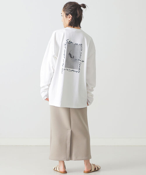 BEAMS LIGHTS(ビームスライツ)の「BEAMS LIGHTS / Iライン ダンボール スカート(スカート・レディース・ベージュ/ブルー系その他・ONE SIZE)」の7枚目の写真