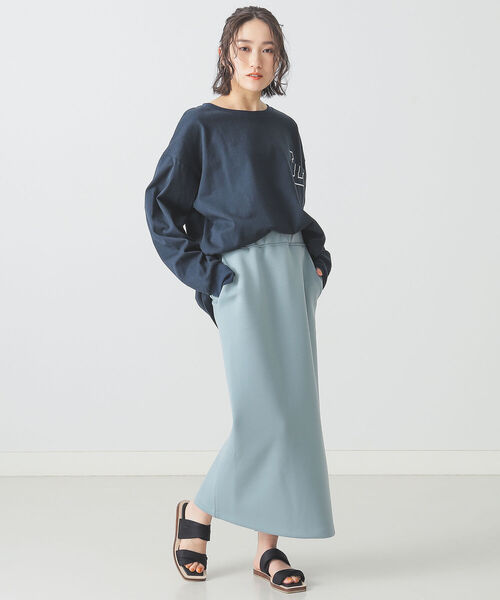 BEAMS LIGHTS(ビームスライツ)の「BEAMS LIGHTS / Iライン ダンボール スカート(スカート・レディース・ベージュ/ブルー系その他・ONE SIZE)」の11枚目の写真