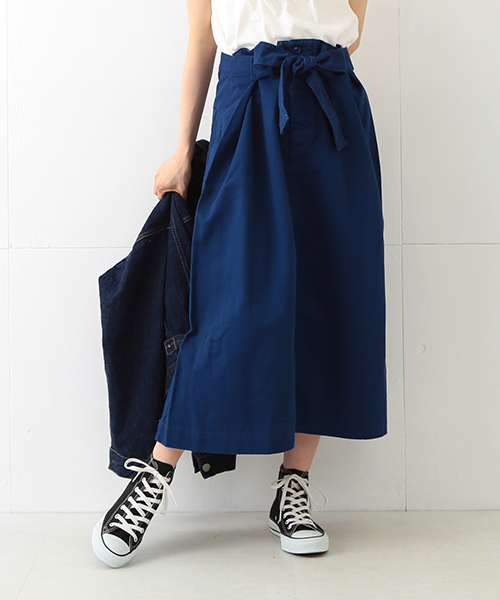 BEAMS BOY（ビームスボーイ）の「【一部予約】BEAMS BOY / チノ メディカル スカート（スカート・レディース・グレー/カーキ/ネイビー・ONE SIZE）」の3枚目の写真