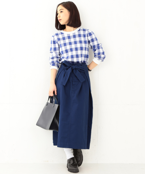 BEAMS BOY（ビームスボーイ）の「【一部予約】BEAMS BOY / チノ メディカル スカート（スカート・レディース・グレー/カーキ/ネイビー・ONE SIZE）」の9枚目の写真
