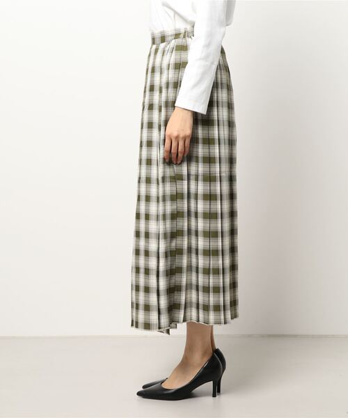 ehka sopo（エヘカソポ）の「チェック柄ラッププリーツスカート