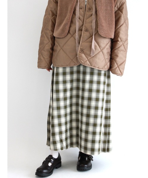 ehka sopo（エヘカソポ）の「チェック柄ラッププリーツスカート