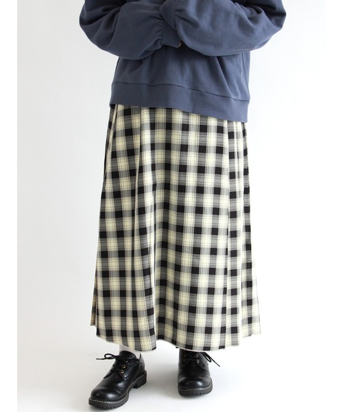 ehka sopo（エヘカソポ）の「チェック柄ラッププリーツスカート