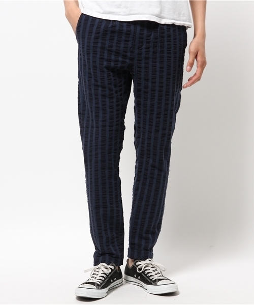 HAMNETT(ハムネット)の「【HAMNETT】 クライムテーパード ストライプ / パンツ(その他パンツ・メンズ・ネイビー・L/S/M)」の1枚目の写真