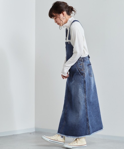 センソユニコCubeジャンパースカート濃紺 cepo（セポ）の「デニム