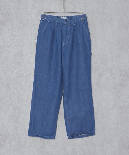 TIMELY WARNING(タイムリーワーニング)の「Timely Warning / デニム×ツイル ワイド ペインター タックパンツ(その他パンツ・メンズ・ブラック/キナリ/A/ブルー・MEDIUM/LARGE)」の7枚目の写真