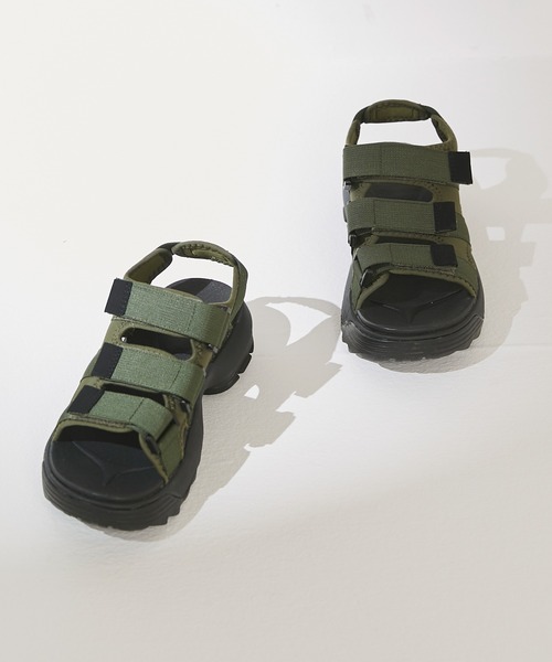 LAVEANGE（ラビアンジェ）の「Recycled nylon 3BELT SANDAL（サンダル・レディース・ブラック/ベージュ/カーキ・S/M/L）」の13枚目の写真
