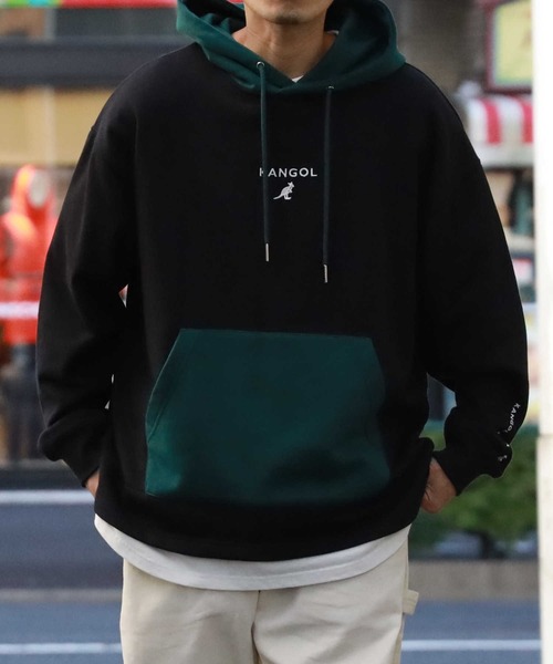KANGOL（カンゴール）の「【KANGOL】フード切替パーカー（パーカー 