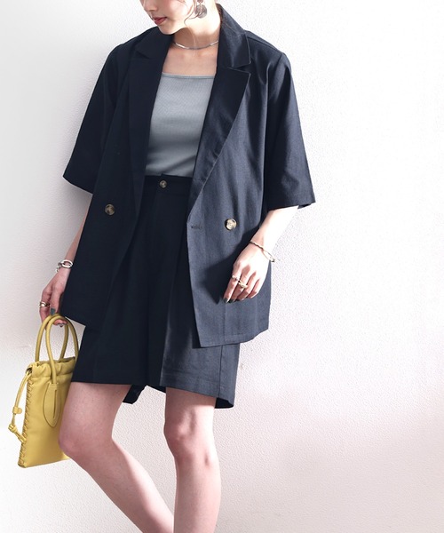 classicalelf（クラシカルエルフ）の「大人の抜け感。コットン素材のタックショートパンツ（その他パンツ・レディース・ブラック/サンドベージュ/ナチュラル・SMALL/MEDIUM/LARGE/X-LARGE）」の9枚目の写真