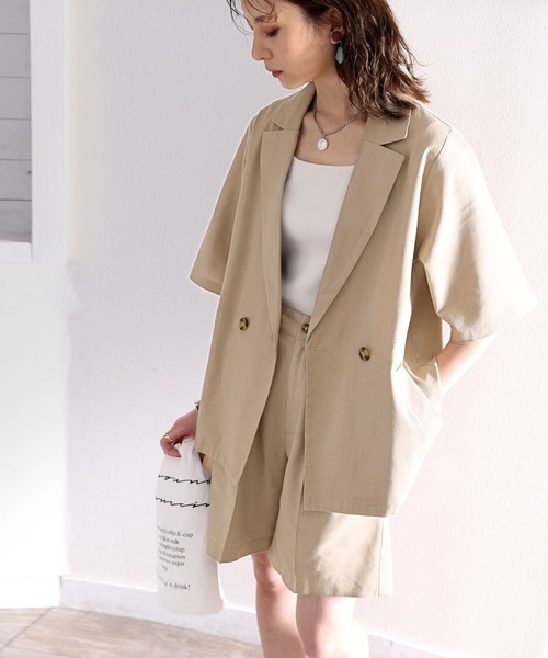 classicalelf（クラシカルエルフ）の「大人の抜け感。コットン素材のタックショートパンツ（その他パンツ・レディース・ブラック/サンドベージュ/ナチュラル・SMALL/MEDIUM/LARGE/X-LARGE）」の16枚目の写真