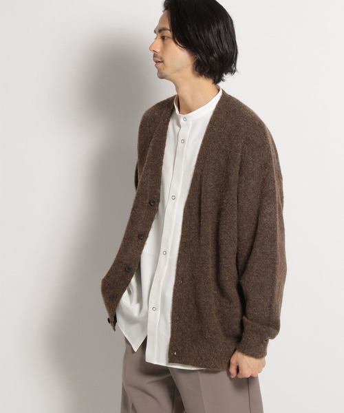 niko and...（ニコアンド）の「シャギーVネックカーディガン（カーディガン/ボレロ・メンズ・ベージュ/ブラウン/イエロー/ブラック/オレンジ/ブルー/ダークブラウン・MEDIUM/LARGE）」の4枚目の写真