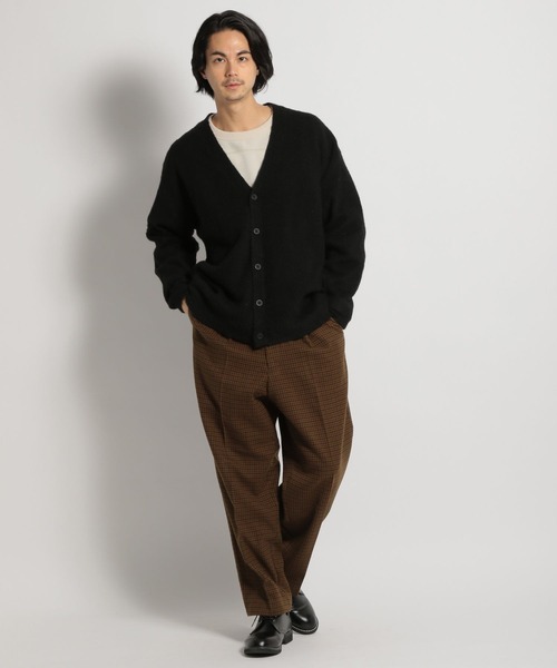 niko and...（ニコアンド）の「シャギーVネックカーディガン（カーディガン/ボレロ・メンズ・ベージュ/ブラウン/イエロー/ブラック/オレンジ/ブルー/ダークブラウン・MEDIUM/LARGE）」の16枚目の写真