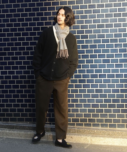 niko and...（ニコアンド）の「シャギーVネックカーディガン（カーディガン/ボレロ・メンズ・ベージュ/ブラウン/イエロー/ブラック/オレンジ/ブルー/ダークブラウン・MEDIUM/LARGE）」の12枚目の写真