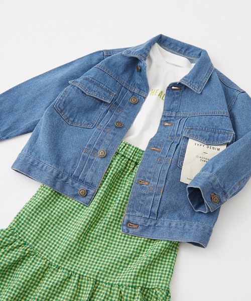 CIAOPANIC TYPY（チャオパニックティピー）の「【KIDS】【TYPY DENIM】デニムジャケット（デニムジャケット・キッズ・ネイビー/ブルー・SMALL/MEDIUM/LARGE/X-LARGE/XX-LARGE）」の9枚目の写真