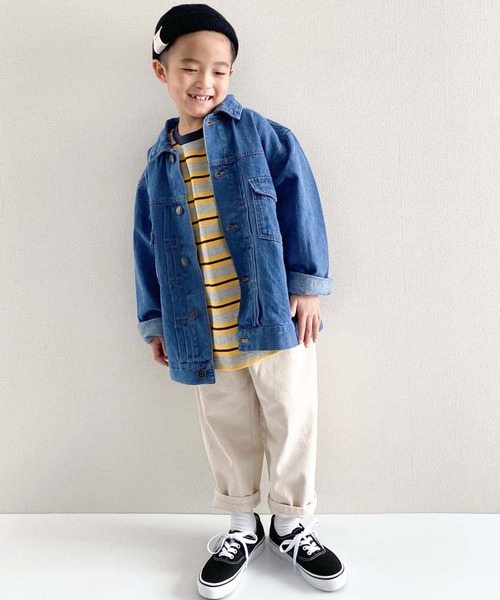 CIAOPANIC TYPY（チャオパニックティピー）の「【KIDS】【TYPY DENIM】デニムジャケット（デニムジャケット・キッズ・ネイビー/ブルー・SMALL/MEDIUM/LARGE/X-LARGE/XX-LARGE）」の4枚目の写真