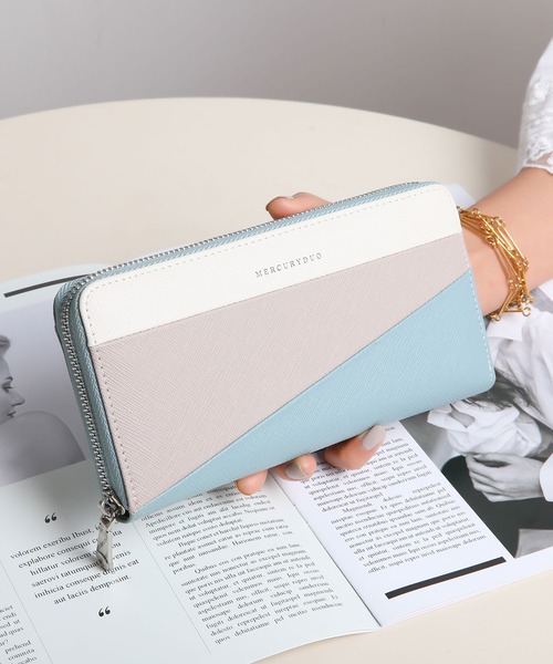 MERCURYDUO（マーキュリーデュオ）の「【MERCURYDUO/マーキュリーデュオ】ダイアナ　トリコカラーRFロングウォレット（財布・レディース・ライトブルー/アイボリー/ミント/ラベンダー/グレイッシュベージュ/ピンク/グリーン・FREE）」の17枚目の写真