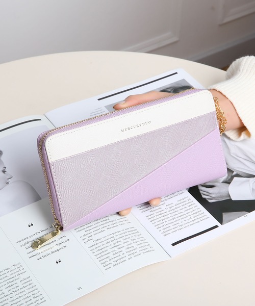 MERCURYDUO（マーキュリーデュオ）の「【MERCURYDUO/マーキュリーデュオ】ダイアナ　トリコカラーRFロングウォレット（財布・レディース・ライトブルー/アイボリー/ミント/ラベンダー/グレイッシュベージュ/ピンク/グリーン・FREE）」の19枚目の写真