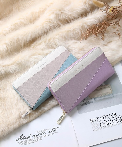 MERCURYDUO（マーキュリーデュオ）の「【MERCURYDUO/マーキュリーデュオ】ダイアナ　トリコカラーRFロングウォレット（財布・レディース・ライトブルー/アイボリー/ミント/ラベンダー/グレイッシュベージュ/ピンク/グリーン・FREE）」の21枚目の写真
