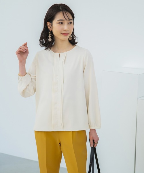 GeeRA(ジーラ)の「楽ちん大人ブラウス(前タック)(シャツ/ブラウス・レディース・ブラック/アイボリー/ピンク・MEDIUM/LARGE/X-LARGE)」の4枚目の写真