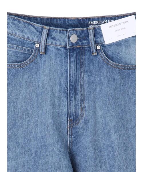 AMERICAN HOLIC(アメリカンホリック)の「バギーワイドパンツ(デニムパンツ・レディース・ホワイト/インディゴブルー/ライトインディゴブルー・L/S/M)」の20枚目の写真