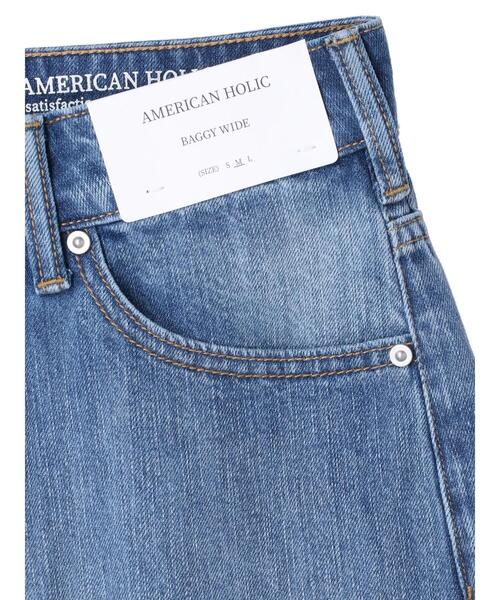 AMERICAN HOLIC(アメリカンホリック)の「バギーワイドパンツ(デニムパンツ・レディース・ホワイト/インディゴブルー/ライトインディゴブルー・L/S/M)」の19枚目の写真
