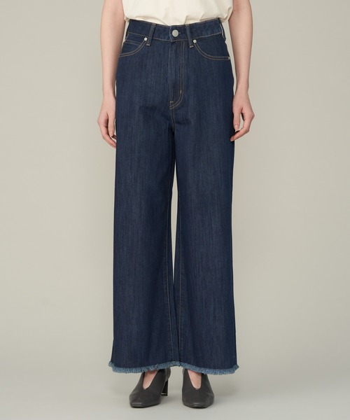 AMERICAN HOLIC(アメリカンホリック)の「バギーワイドパンツ(デニムパンツ・レディース・ホワイト/インディゴブルー/ライトインディゴブルー・L/S/M)」の6枚目の写真