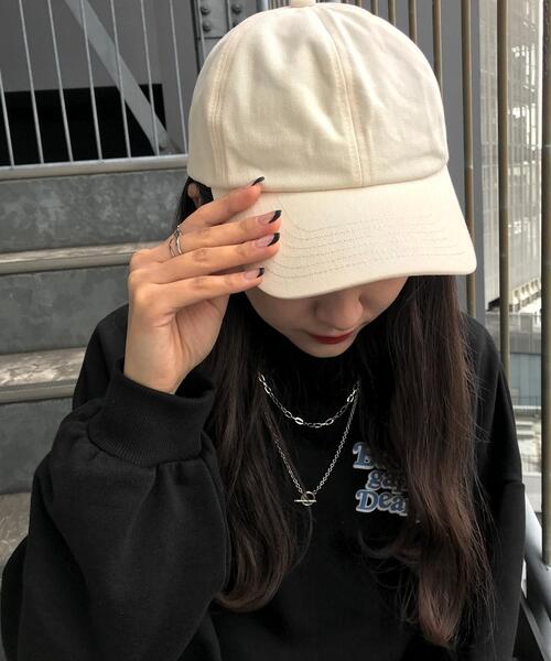 INGNI（イング）の「ツイルCAP（キャップ・レディース・ブラック/ネイビー/オフホワイト・ONE SIZE）」の2枚目の写真