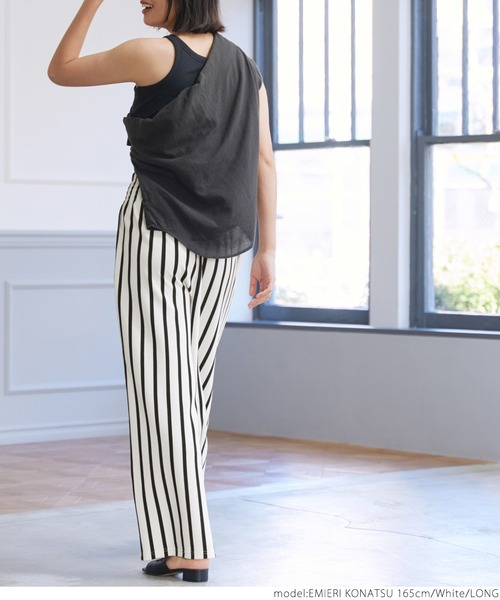 coca（coca）（コカ）の「ストライプエンボスパンツ（その他パンツ・レディース・ホワイト・LONG/SHORT）」の4枚目の写真