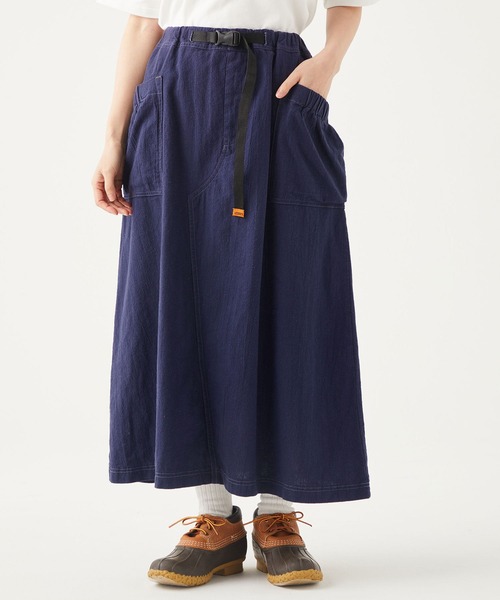 KRIFF MAYER Lady's Collection(クリフメイヤーレディースコレクション)の「スズシゲクライミングスカート(スカート・レディース・ベージュ/ネイビー/ブルーグリーン/カラフル・MEDIUM/LARGE)」の3枚目の写真