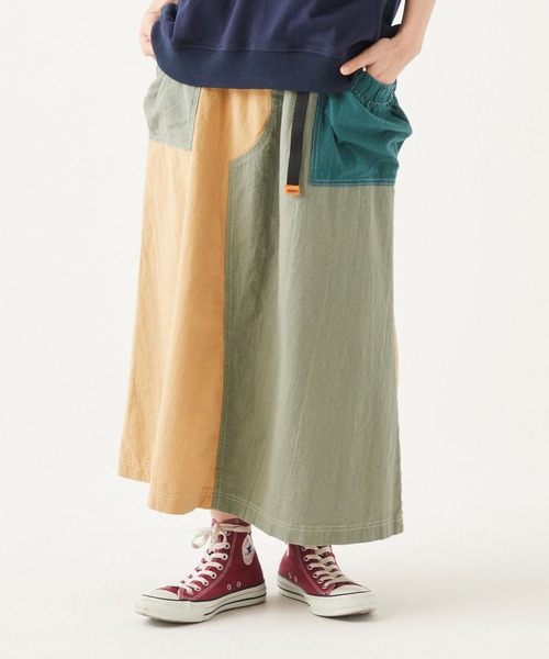 KRIFF MAYER Lady's Collection(クリフメイヤーレディースコレクション)の「スズシゲクライミングスカート(スカート・レディース・ベージュ/ネイビー/ブルーグリーン/カラフル・MEDIUM/LARGE)」の4枚目の写真