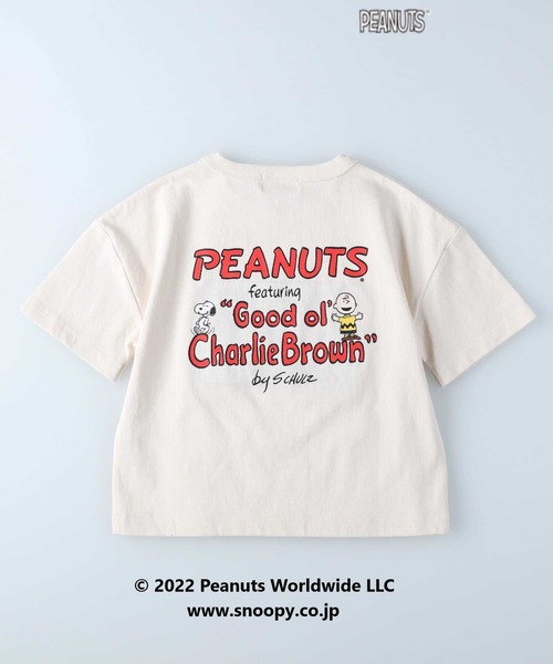 PEANUTS（ピーナッツ）の「【PEANUTS】スヌーピーＴシャツ（キッズサイズ）（Tシャツ/カットソー・キッズ・レッド/グリーン/ネイビー/ダークグレー/パープル/オフホワイト・130/140/105/120/150）」の14枚目の写真
