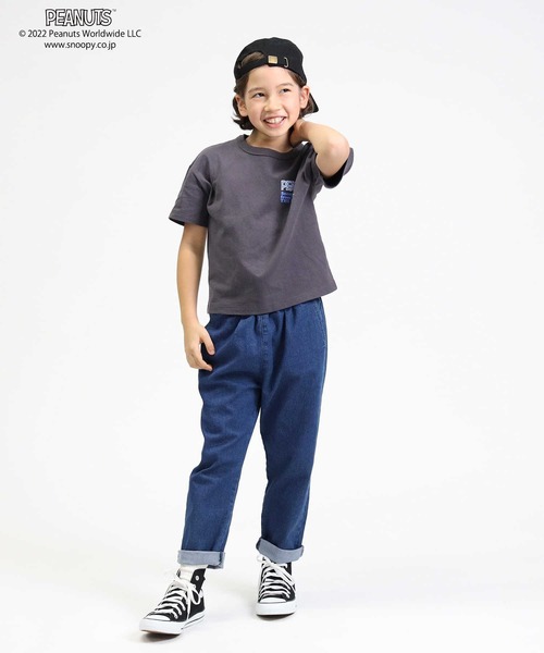 PEANUTS（ピーナッツ）の「【PEANUTS】スヌーピーＴシャツ（キッズサイズ）（Tシャツ/カットソー・キッズ・レッド/グリーン/ネイビー/ダークグレー/パープル/オフホワイト・130/140/105/120/150）」の21枚目の写真
