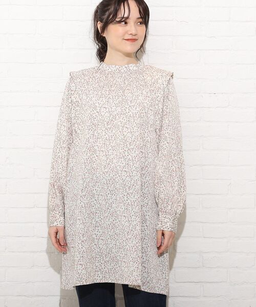 Cutie Blonde（キューティーブロンド）の「◆【S-L】2WAYバンドカラーワンピース（チュニック・レディース・ブラック/オフホワイト/アイボリー系6・02/03/01）」の7枚目の写真