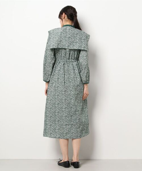 ehka sopo（エヘカソポ）の「付け衿花柄ワンピース（ワンピース・レディース・ブラック/オフホワイト/グリーン・ﾌﾘ-）」の4枚目の写真