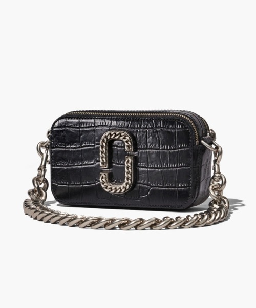 マークジェイコブス スナップショット クロコエンボス ブラック MARC JACOBS（マークジェイコブス）の「THE SNAPSHOT CROC