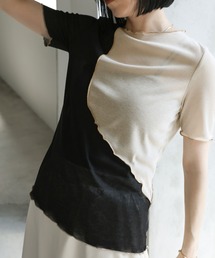 select MOCA | 2022 SS バイカラーメロートップス(Tシャツ/カットソー)