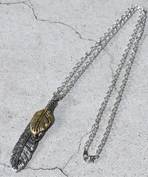 JOHN'S CLOSET(ジョンズクローゼット)の「【40】フェザーチャームネックレス(ネックレス・メンズ・シルバー/シルバー系その他2/シルバー系その他3/ゴールド/シルバー系その他5/シルバー系その他7/その他8/その他9/その他10/その他15/その他18/その他19/その他20/その他22/その他24/その他25/その他28・FREE)」の4枚目の写真