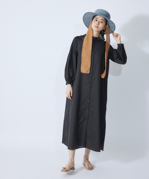 ROPE'（ロペ）の「【秋にも使える】コットン2WAYボリュームワンピース【WEB/アウトレット店舗限定】（ワンピース・レディース・ブラック/ピンク・38/36）」の6枚目の写真