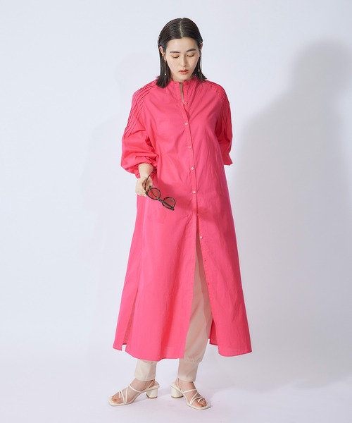 ROPE'（ロペ）の「【秋にも使える】コットン2WAYボリュームワンピース【WEB/アウトレット店舗限定】（ワンピース・レディース・ブラック/ピンク・38/36）」の9枚目の写真