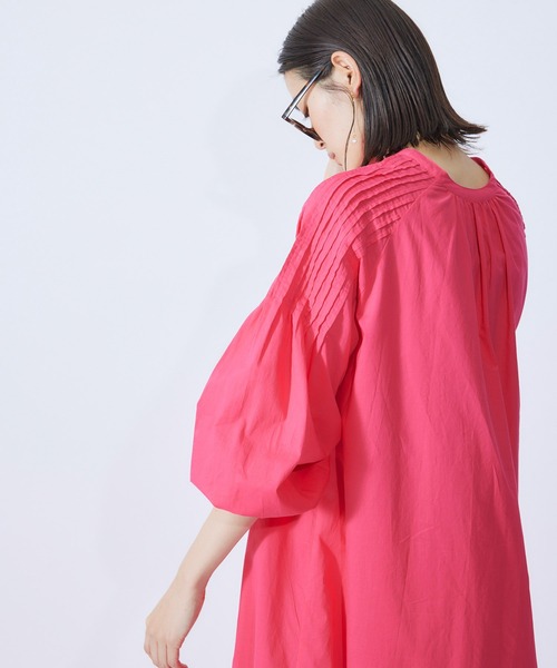 ROPE'（ロペ）の「【秋にも使える】コットン2WAYボリュームワンピース【WEB/アウトレット店舗限定】（ワンピース・レディース・ブラック/ピンク・38/36）」の10枚目の写真