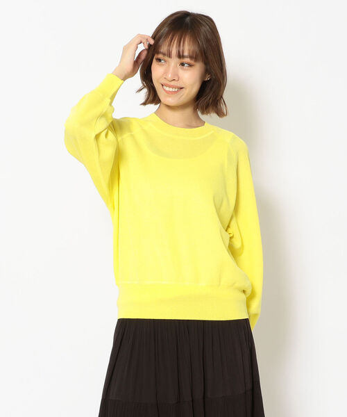 DROIT BELLO(ドロイトベロ)の「DROIT BELLO(ドロイトベロ)カラーニットプルオーバー(ニット/セーター・レディース・ブラック/イエロー/オレンジ/ホワイト・FREE)」の4枚目の写真