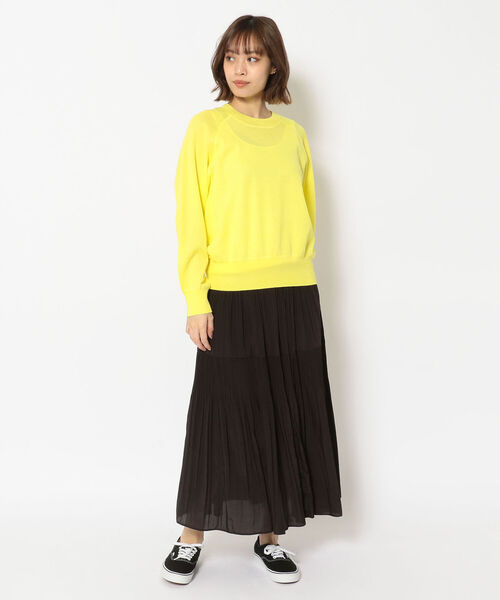 DROIT BELLO(ドロイトベロ)の「DROIT BELLO(ドロイトベロ)カラーニットプルオーバー(ニット/セーター・レディース・ブラック/イエロー/オレンジ/ホワイト・FREE)」の7枚目の写真