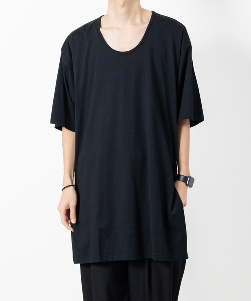 ato(アトウ)の「U-NECK LONG T(Tシャツ/カットソー・メンズ・ホワイト/ブラック/ライトグリーン・46/48)」の7枚目の写真