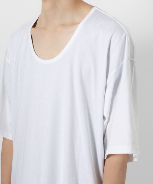 ato(アトウ)の「U-NECK LONG T(Tシャツ/カットソー・メンズ・ホワイト/ブラック/ライトグリーン・46/48)」の15枚目の写真