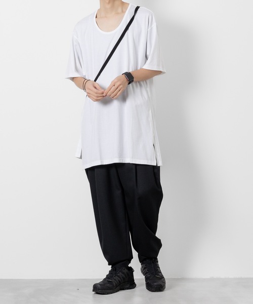 ato(アトウ)の「U-NECK LONG T(Tシャツ/カットソー・メンズ・ホワイト/ブラック/ライトグリーン・46/48)」の13枚目の写真