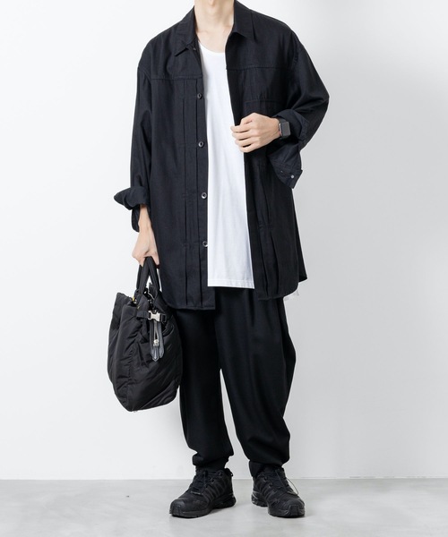 ato(アトウ)の「U-NECK LONG T(Tシャツ/カットソー・メンズ・ホワイト/ブラック/ライトグリーン・46/48)」の10枚目の写真