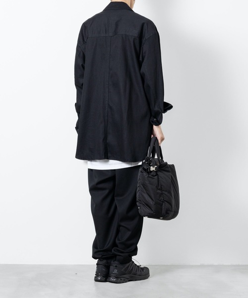 ato(アトウ)の「U-NECK LONG T(Tシャツ/カットソー・メンズ・ホワイト/ブラック/ライトグリーン・46/48)」の8枚目の写真