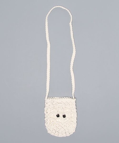 Kahiko(カヒコ)の「【Kahiko】アミリノ巾着ショルダーバッグ(ショルダーバッグ・レディース・ホワイト/キャメル・FREE)」の4枚目の写真